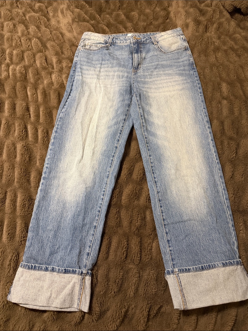 Light Wash Women's Wide-Leg Jeans - Light Blue size 12